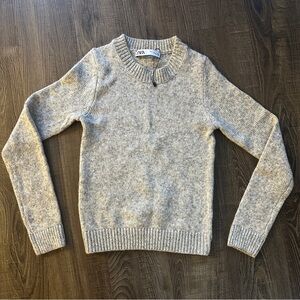 Zara Marled Gray Sweater, Small